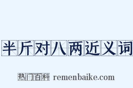半斤对八两近义词是什么意思的图片